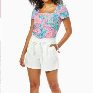 Lilly Pulitzer Kaylene Resort White Linen Shorts